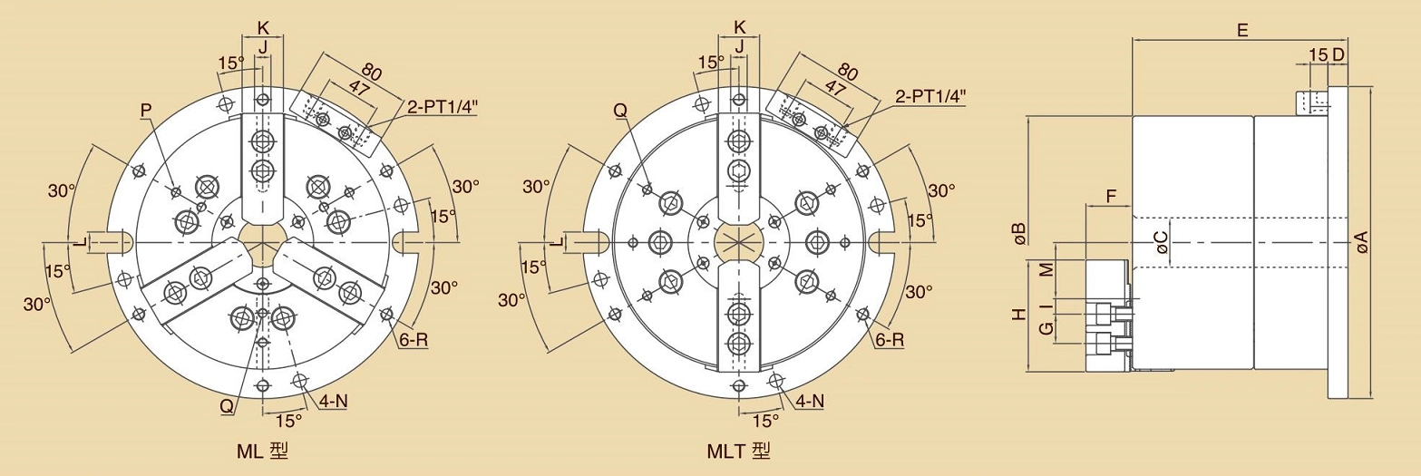 Attrezzi per mandrini elettrici cavi a corsa lunga ML,MLT